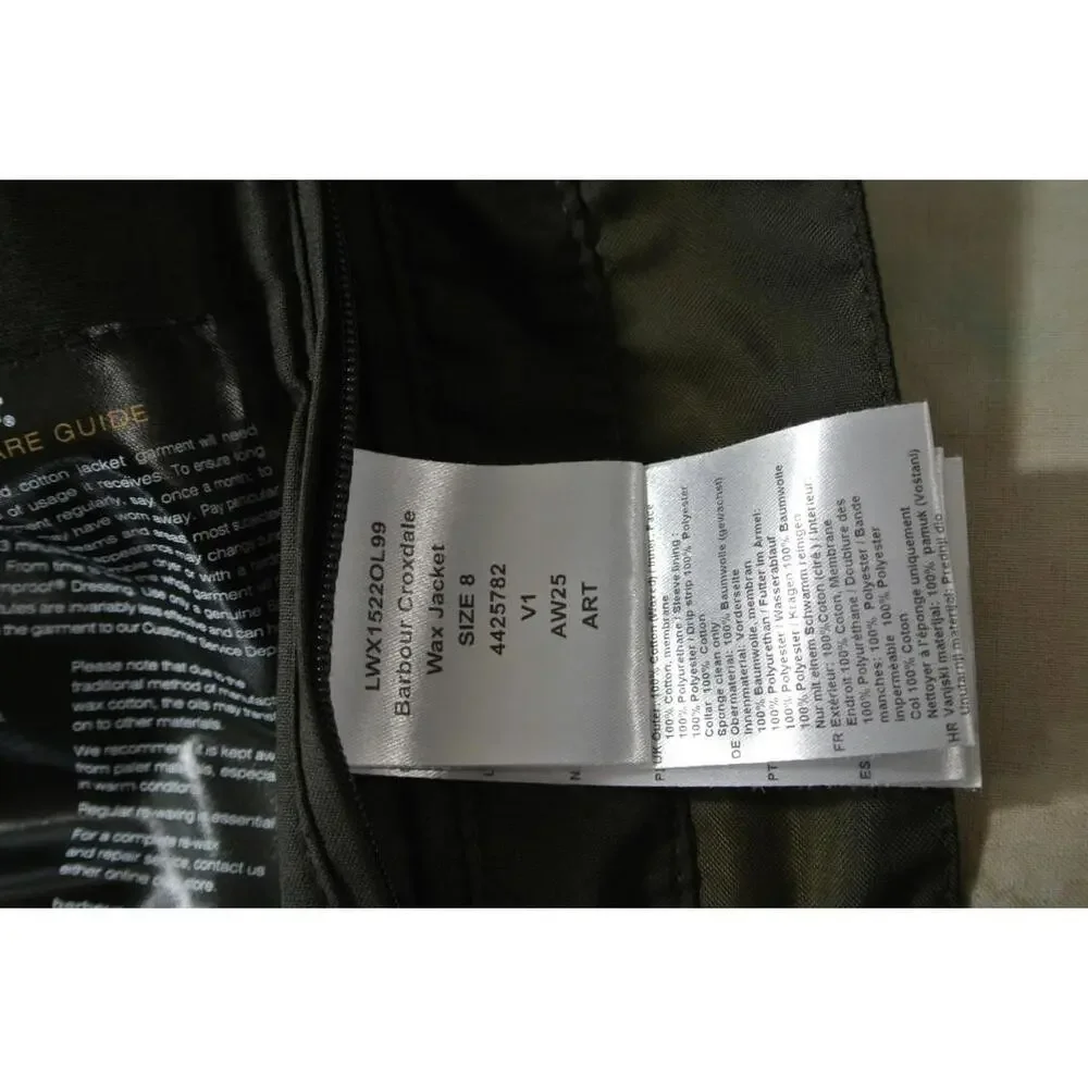 Barbour Croxdale Waxed Cotton Jacket - Picture 7 of 7